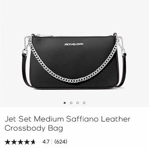 Michael Kors Jet Set Medium Saffiano Leather Crossbody Bag